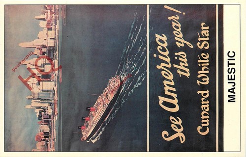 Picture postcard cunard - picture, postcard>