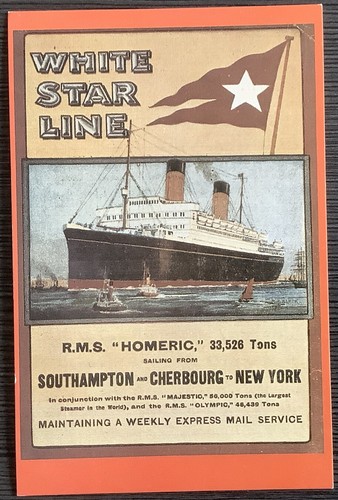 White star line rms homeric - white,