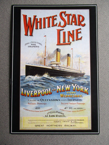 Postcard white star line the - white,