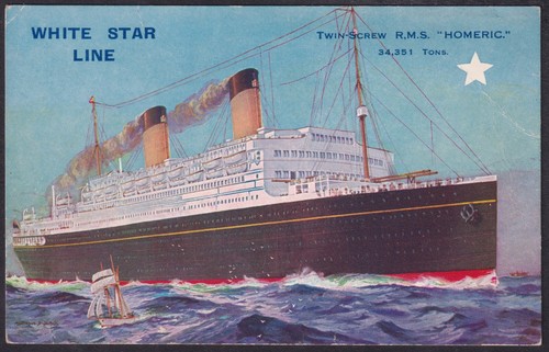 Rms homeric postcard keswick - rms,