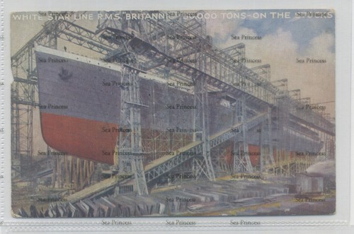 Postcard white star line - white,