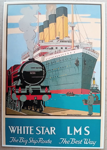 Modern white star line titanic - star,