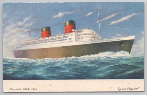 Postcard cunard vintage white - postcard,