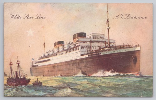 Postcard vintage white star - postcard,