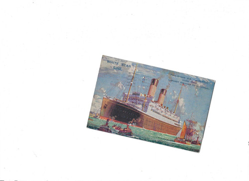 White star line postcard - white,
