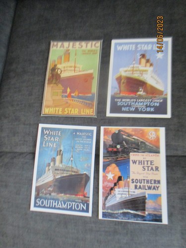 White star line posters - white,