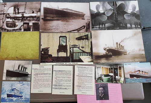 Titanic post cards white - titanic,