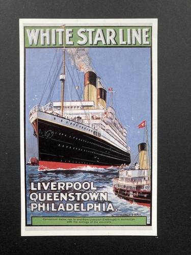 White star line postcard 1947 - white,