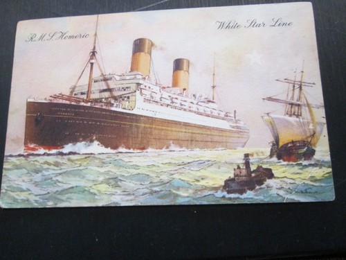 Postcard rms homeric white - homeric,